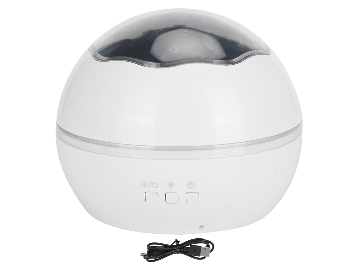 Rebe-lâmpada De Projeção Led Romântica 8 Modos De Cor Decoração De Quarto Usb Bateria Branca