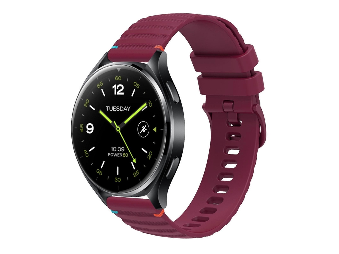 Pulseira De Silicone De 22 Mm Com Costura Ondulada Em Pontos.