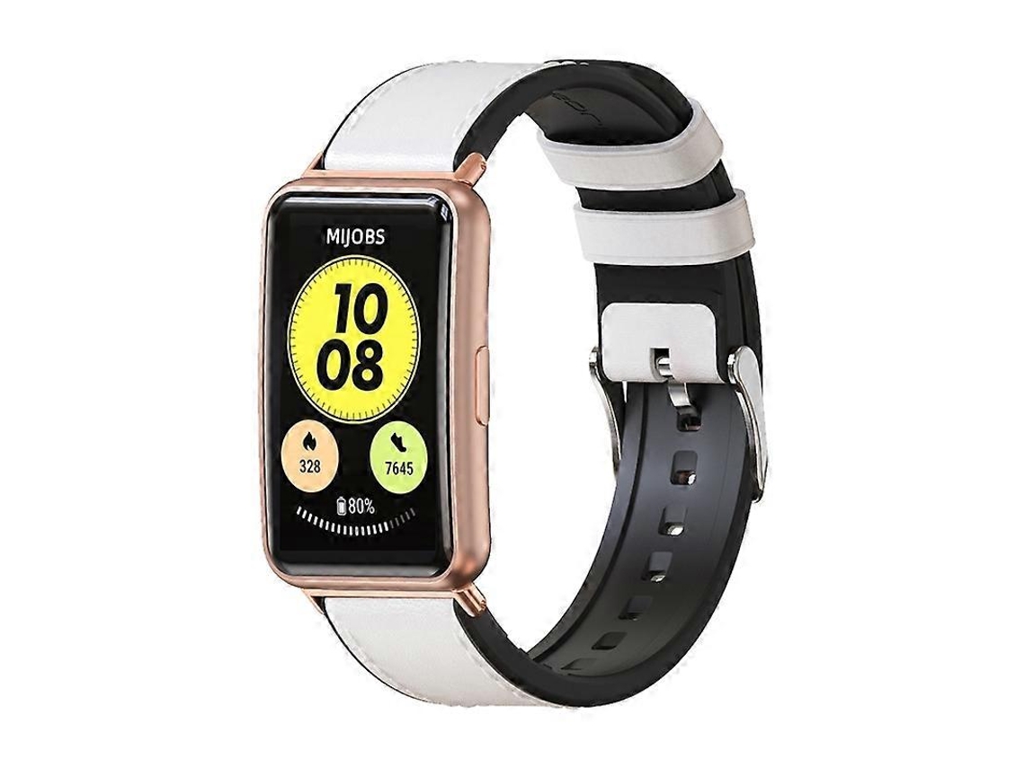Pulseira De Couro Bovino Mijobs Para Huawei Watch Fit