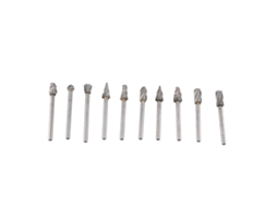 Conjunto de 10 brocas Primerox Carbeto para Dremel, carpintaria, escultura e madeira.