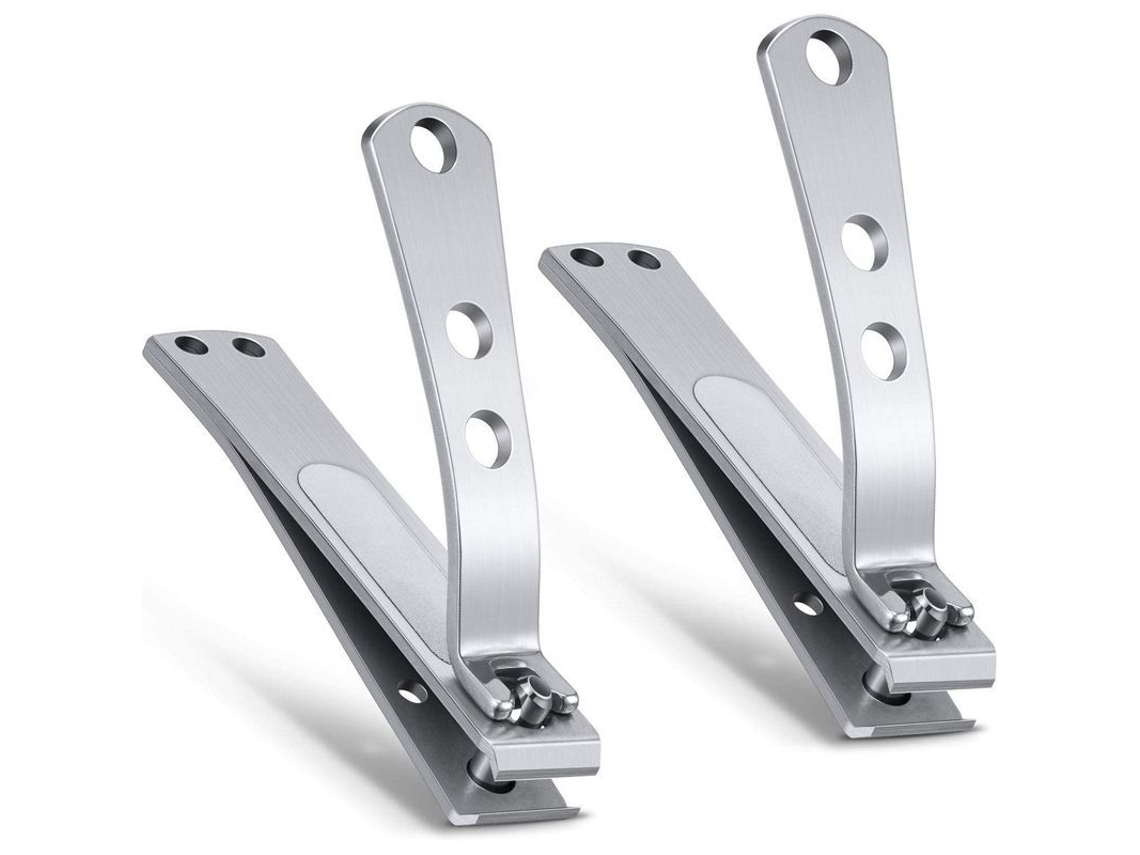 Tesoura de Unhas para Pés de Borda Reta, Tesouras de Inox, 2 Unidades, para Unhas Grossas e Duros