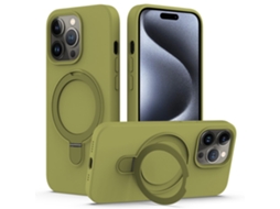 Suporte Casa Quedas Para Iphone 15 Pro Silicone Magnética Verde