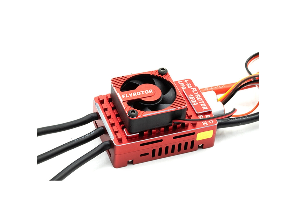 Ventilador Vermelho 7,5v + Configuradorsteam Flyrotor 150a 4 8s 7,5v 8,5v com Configurador Esc Brushless para Helicóptero Rc Classe 500 580 MDUG