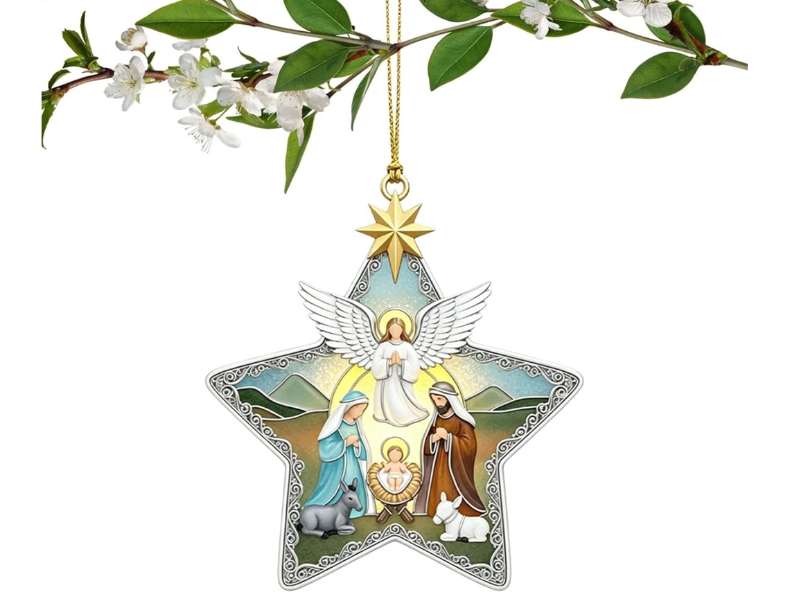 Bolas De Natal De Vidro Para Decoração, Pingente Em Formato Elegante |