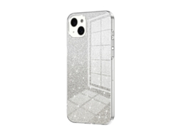 Capa Para Iphone 15 Plus - Glitter Degradê - Acabamento Eletroplaqueado