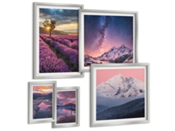 Conjunto De Pinturas Paisagens Da Natureza Lavanda Montanhas Espelharte (5 Peças)