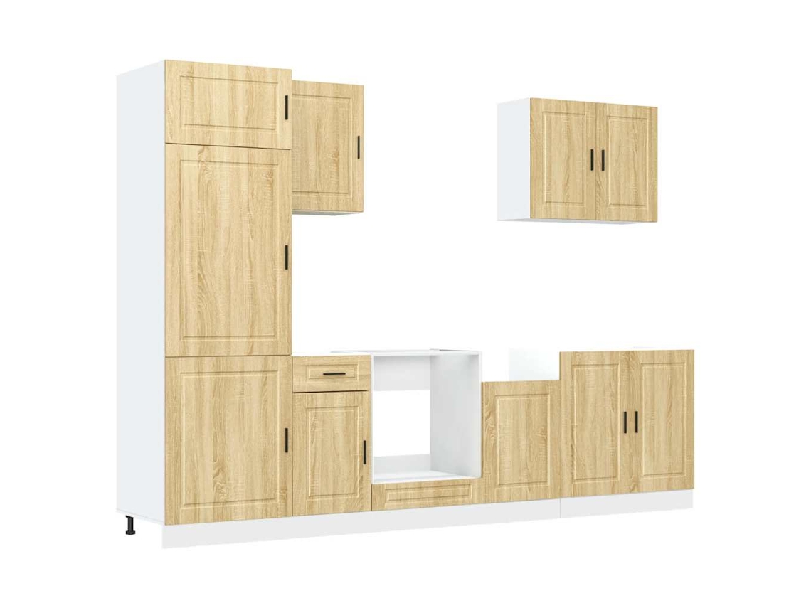 Conjunto 7 Armário de Cozinha Conjunto Kalmar VIDAXL Sonoma Carvalho