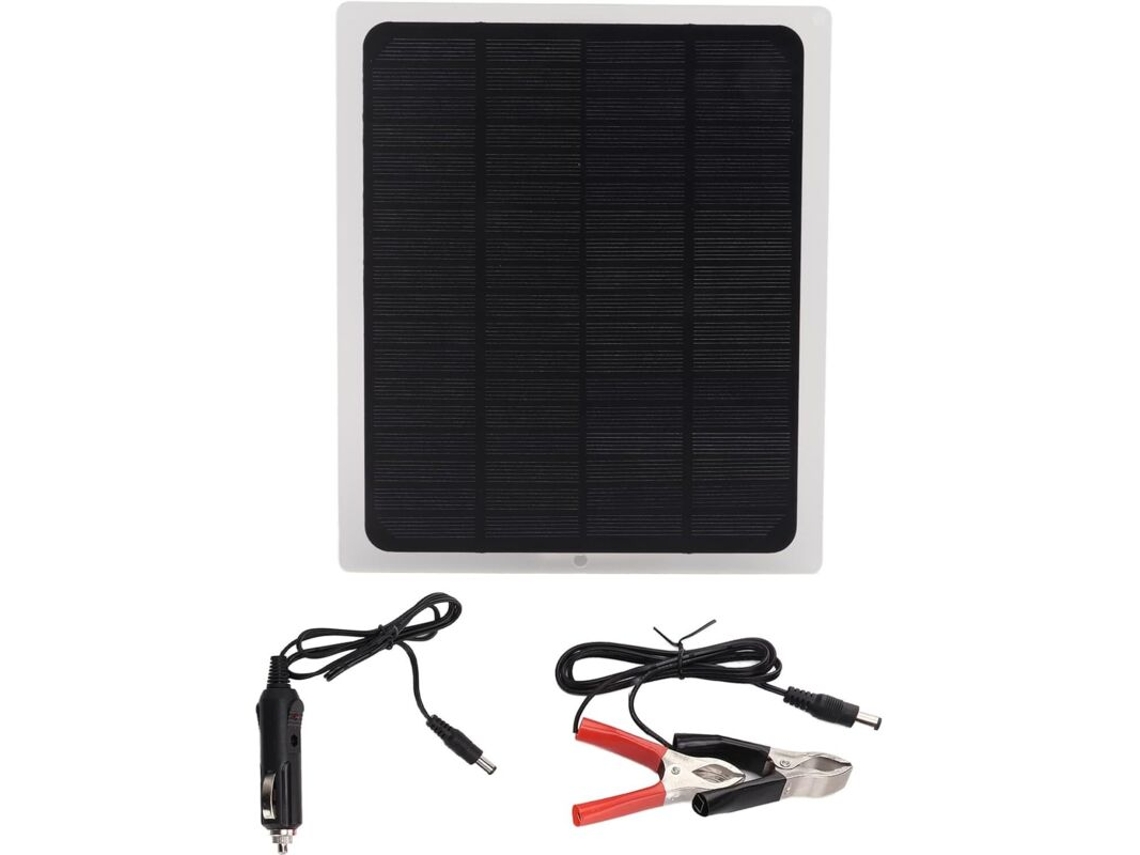 Painel Solar Monocristalino de 12v 10w com Garras para Carregador Bateria Rv, À Prova D'água, Portátil, para Carregamento de Carro BRILVIBERA