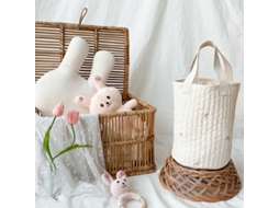 Bolsa De Almacenamiento De Biberones De Algodón Con Bordado Cute Para Cochecito Tulipán Pequeño