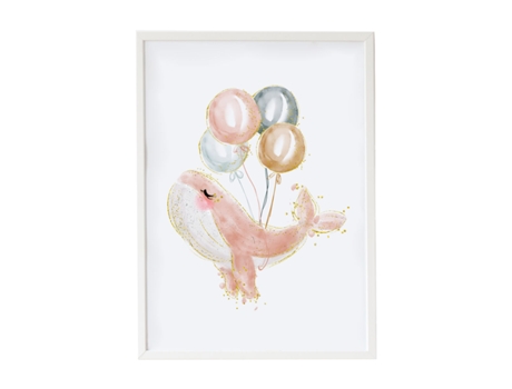 Pintura CROCHETTS Multicolor 33 X 43 X 2 Cm Baleia