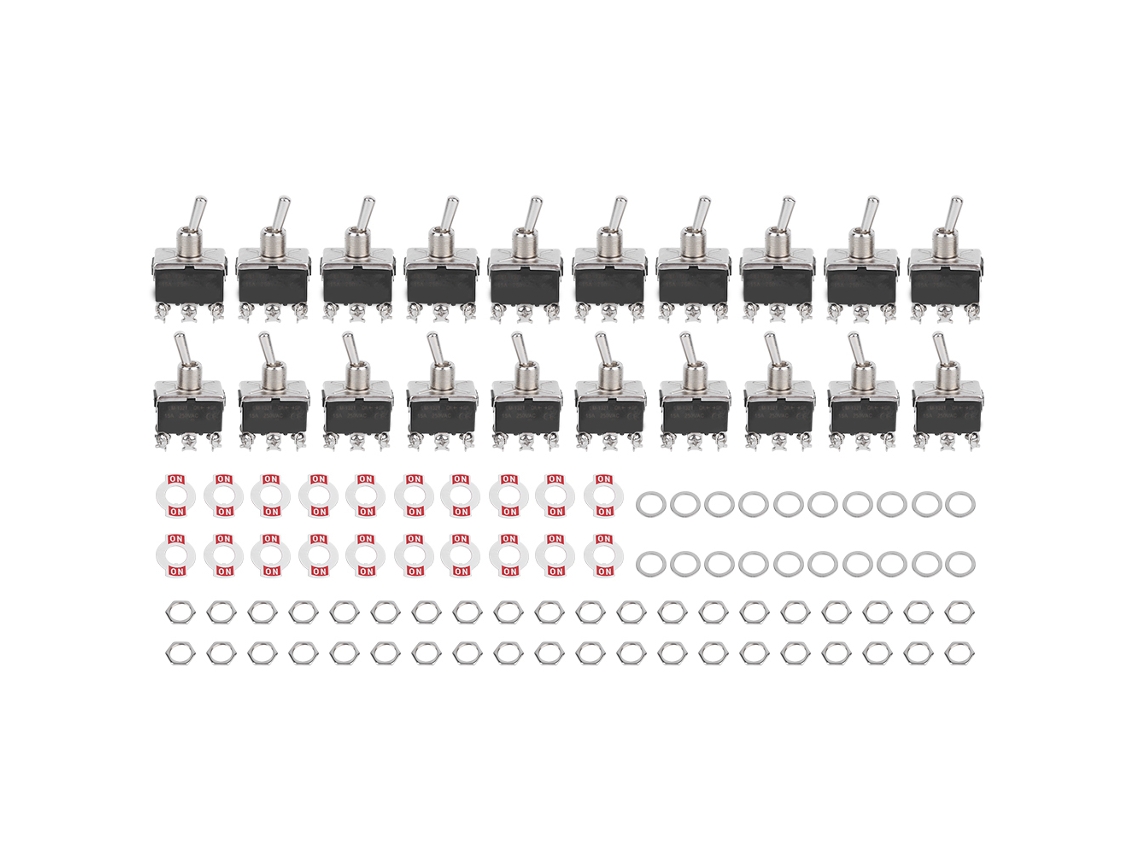 Interruptor Toggle Berm Bem1321 Led 20pcs 6 Pés 2 Níveis Onon 15a 250vac Componentes Elétricos Industriais