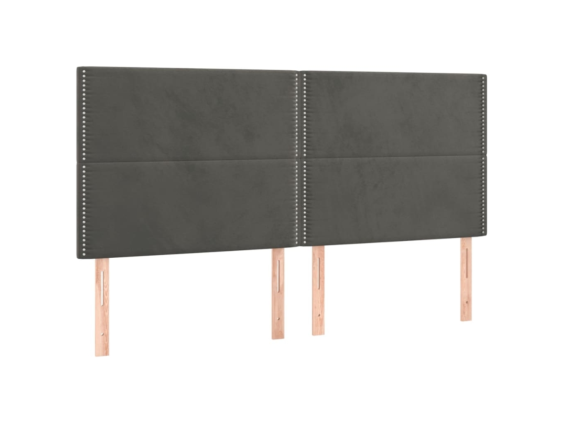 Cabeceira Cinza Escuro 180x5x118/128 Cm Veludo MAISON EXCLUSIVE