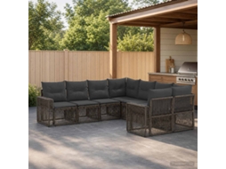 Vidaxl Conjunto De Sofá De Jardim 8 Unid. 8-número De Lugares