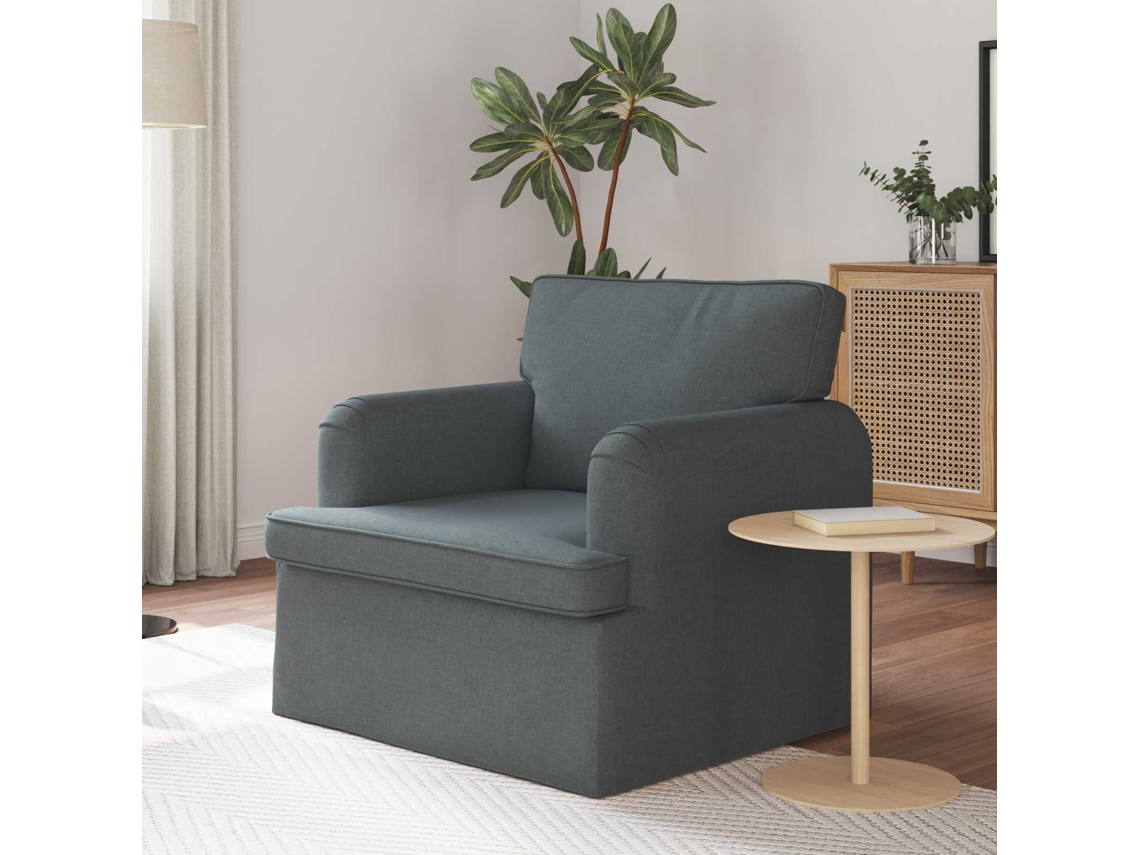 Vidaxl Sofá Cinza Escuro 84 X 80 X 85 Cm Tecido
