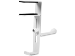 Suporte Para Fones De Ouvido Galpada Em Metal Branco, Altura Ajustável E Base Antiderrapante, Com Gancho Para Pendurar