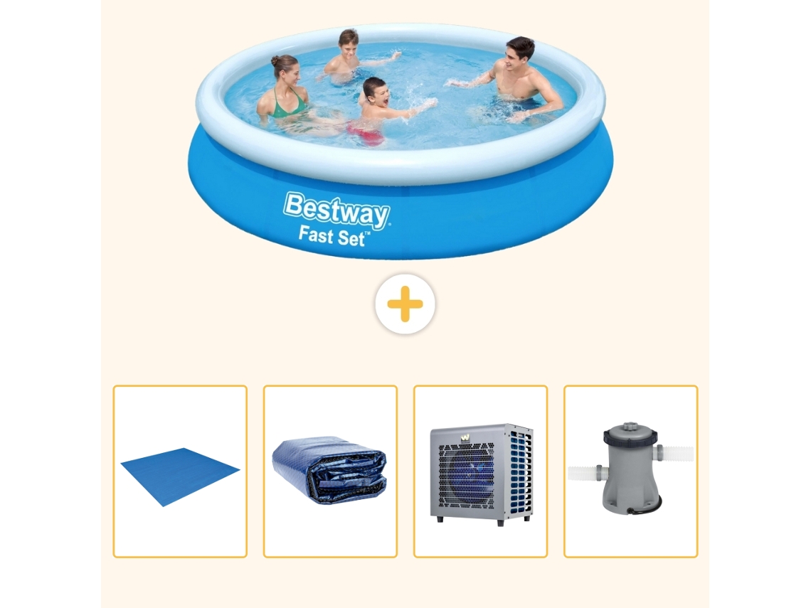 Bestway Piscina Bestway Fast Set Redonda - 366x76 Cm - 5-peças S124