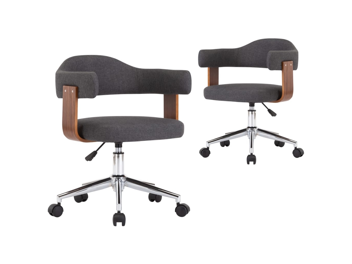 Dining Chair, Dining Chairs Vidaxl Cinzeto Tecido (n/a)