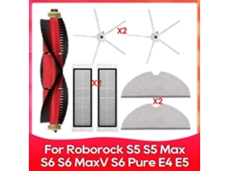 Para S5, S5 Max, S6 Maxv, S6 Pure, E4, E5, S51, S52, S55 - Acessórios Para Esfregão Com Escova Lateral De Rolo_ozo