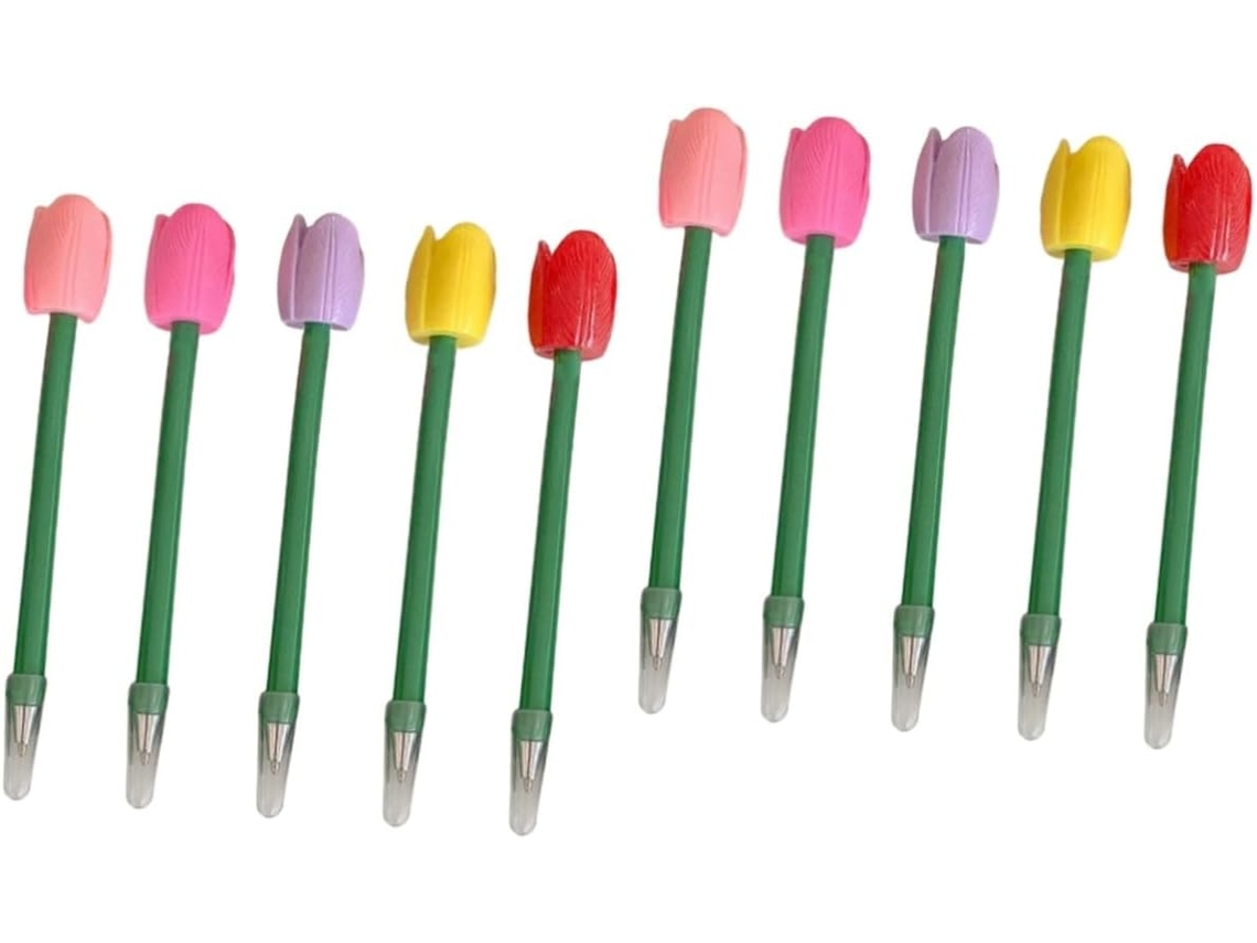 Conjuntos De Canetas Em Gel Formato Tulipa, Nas Cores Azul, Preta E