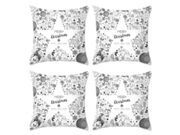 4Pcs Sofá de Natal Abraço Conjunto de Travesseiro de Sofá de Natal Capas de Almofada para Casa