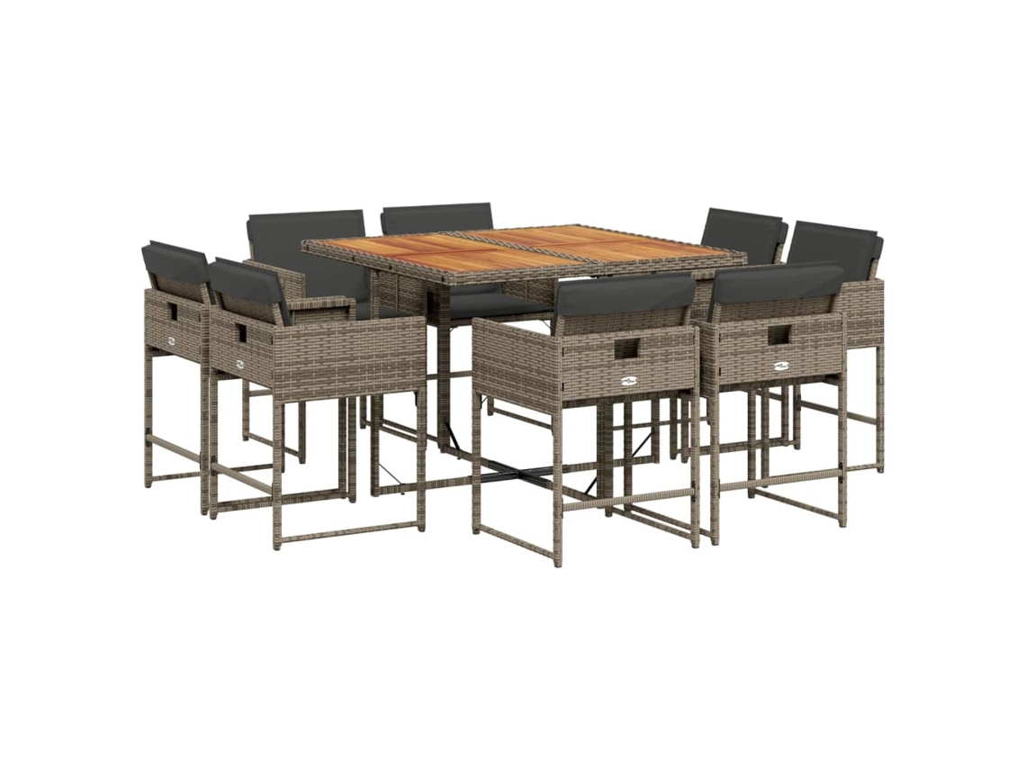 Garden Dining Set, Garden Dining Sets Vidaxl Cinzeto Rattan / Vime (n/a)