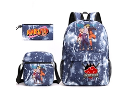 Naruto Mochila KOHREE Estudante Conjunto de Três Peças