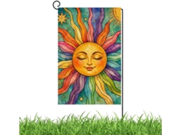 Bandeiras de Jardim Externas Bandeira Decorativa Dupla Face para Quintal 30,5 Cm X 45,7 Cm Bandeira Luminosa com Rosto CHABERLU