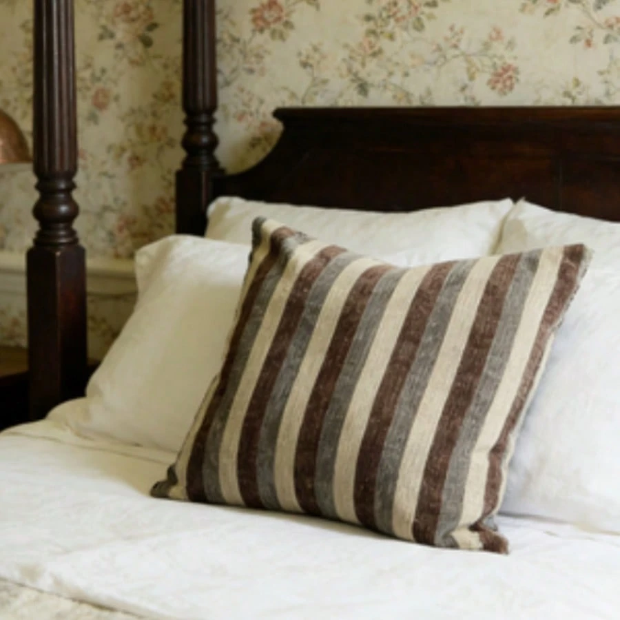 Conjunto Almofada Decorativa Listrada Macia Sofá Cama Escritório Apoio Lombar 40 50cm