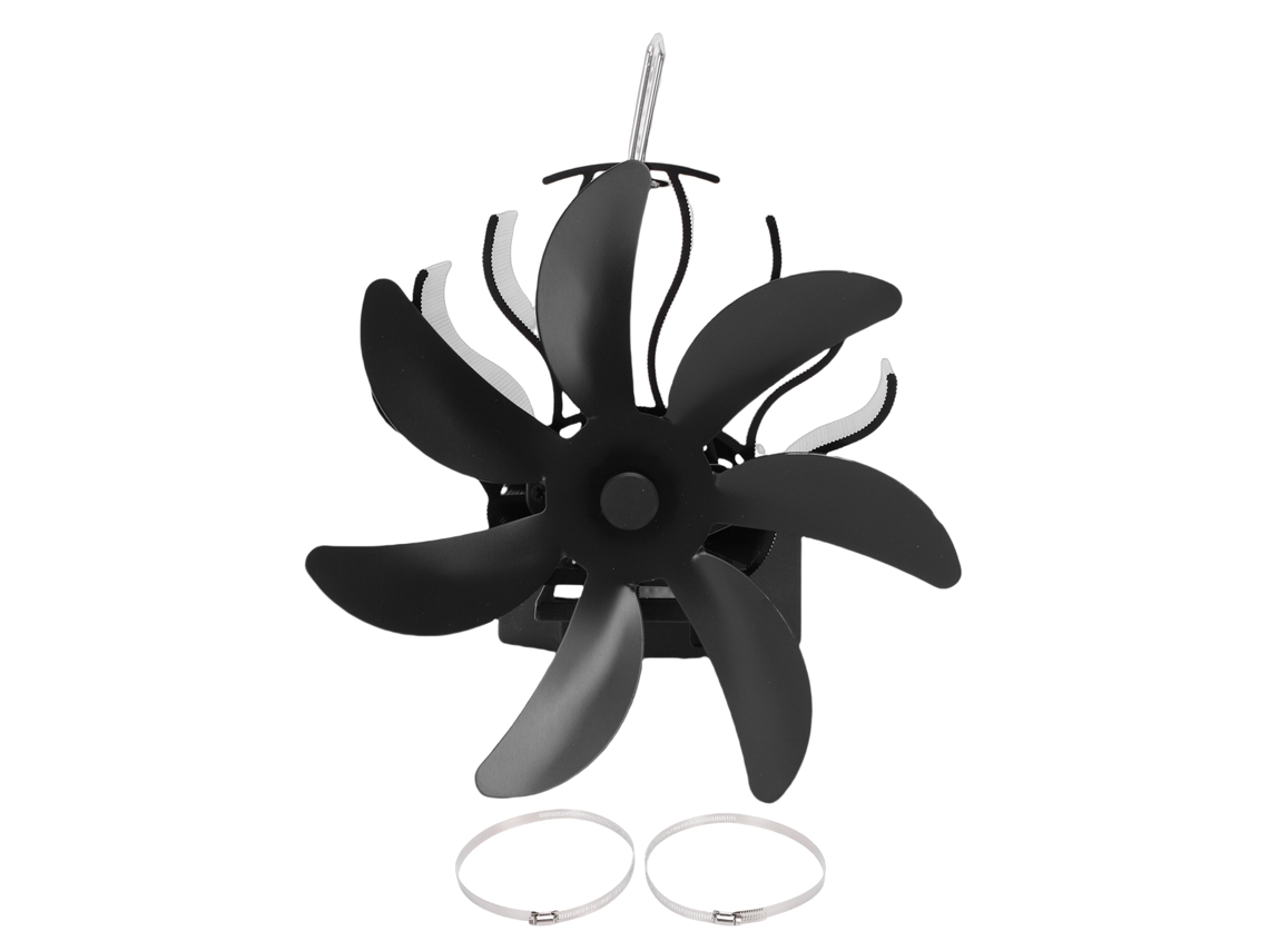 Ventilador De Lareira Laxiscreed Em Alumínio Com Energia Termoelétrica Para Circulação De Ar