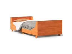 Bed Frame, Bed Frames Vidaxl Marrom Madeira De Pinho (75 X 190 Cm)