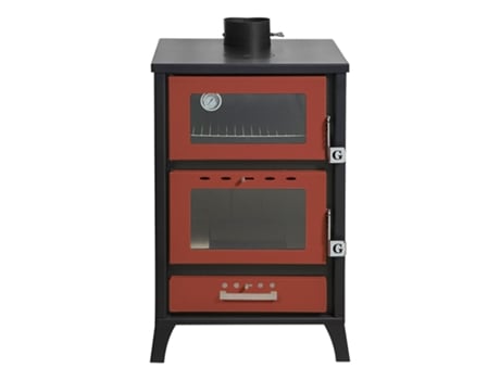 Fogão a Lenha com Forno Marika Rossa 22 Kw L50.5Xp58.5Xh91.5 DIVINA FIRE