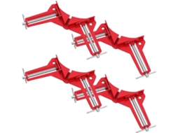 Conjunto de 4 grampos de ângulo reto em alumínio, suporte para vidro