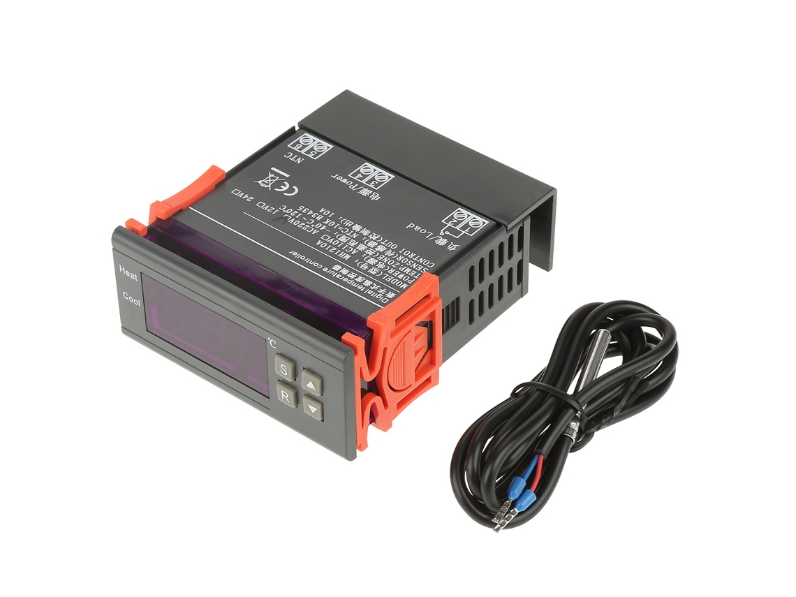 Controlador De Temperatura Digital Led Mini Mh1210a Ac220v Sunflare