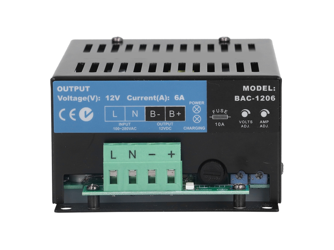 carregador inteligente de bateria para gerador diesel com LED, AC 100‑280V, 135W, BAC 1206 S/MARCA