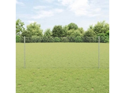 Vidaxl Cerca Hexagonal Com Poste 50 X 1 M Aço Galvanizado Prateado