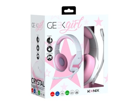 Auscultadores Gaming  Geek Girl Crystal