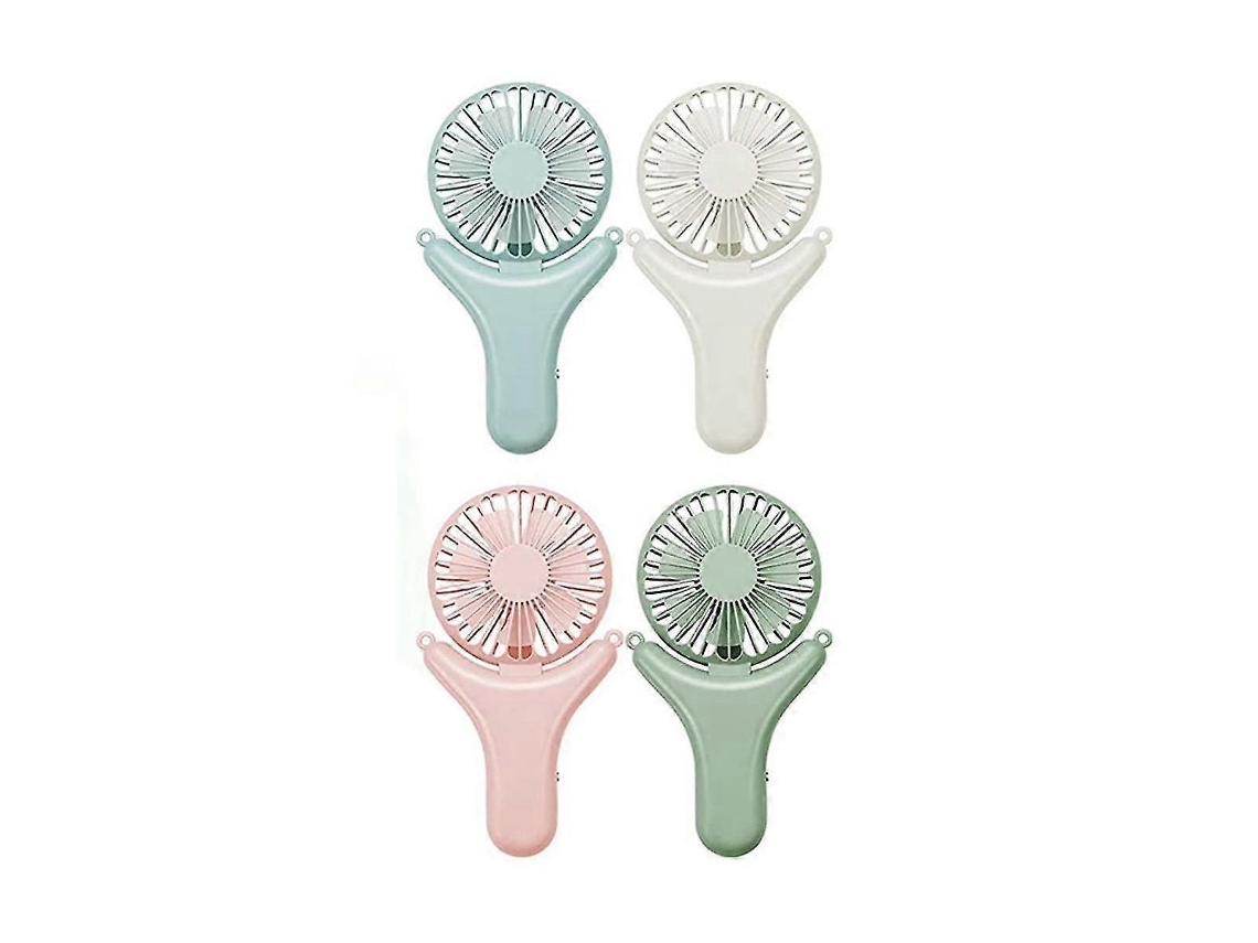 Ventilador Portátil Recarregável, Ventilador De Mão Para Pendurar, Mini Ventilador Elétrico Dobrável Para Mesa Com Conexão Usb.