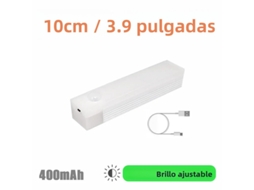 Luz Noturna Led com Sensor de Movimento, Intensidade Regulável, Recarregável Via Usb MDUG (luz Fria)