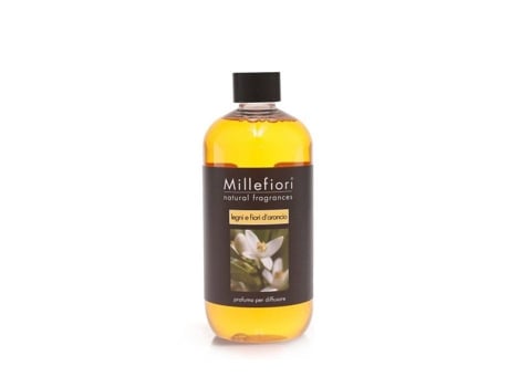Recarga Para Perfumes De Ambiente 500 Ml Madeiras E Flores Laranja Millefiori