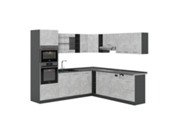 Cozinha Em Ângulo Linha R, 237x60cm Sem Pt, Concreto/antracito, Vicco