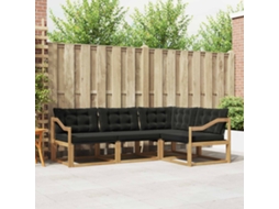 Vidaxl Conjunto De Sofás Para Exterior 4 Pcs Branco E Preto
