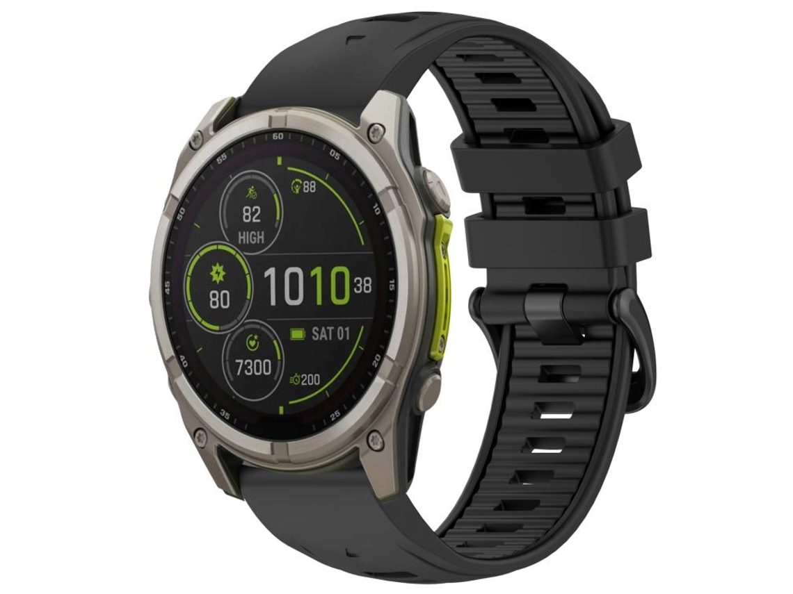 Bracelete para Garmin Silicone com liberação rápida, fivela de aço preta, azul celeste XIAOMOYU (22mm)