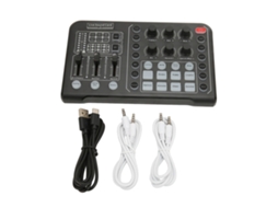Placa de Som Externa LAXISCREED com Mixer e Redução de Ruído