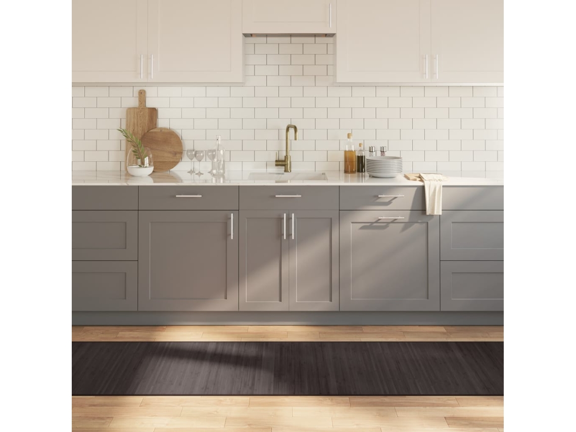 Vidaxl Tapete Retangular 70x300 Cm Bambu Castanho-escuro