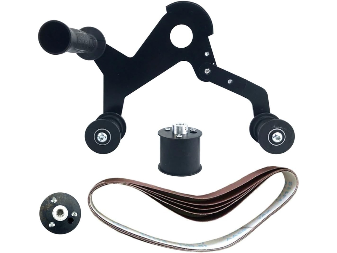 Mini lixadeira de cinta SFUSHOS portátil para tubos, metal, aço inox