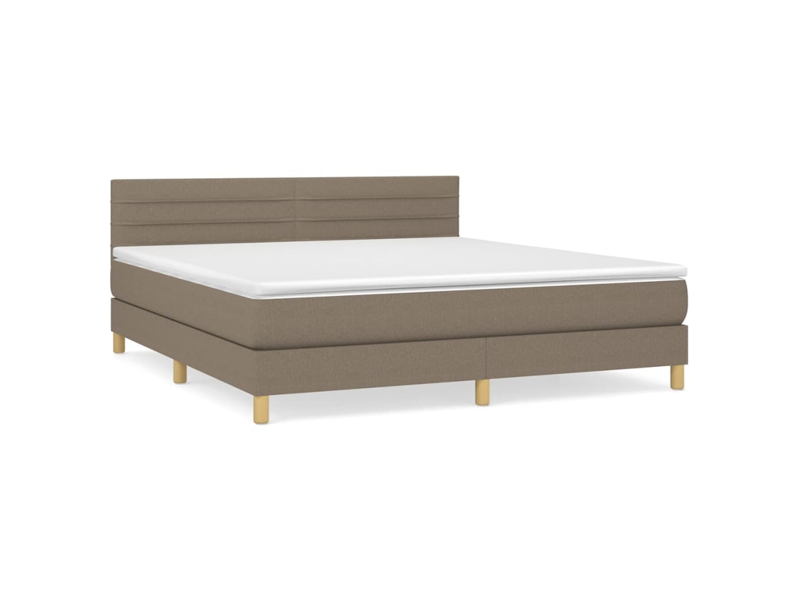 Box Spring Bed, Box Spring Beds Vidaxl Cinzento-acastanhado Tecido (180 X 200 Cm)