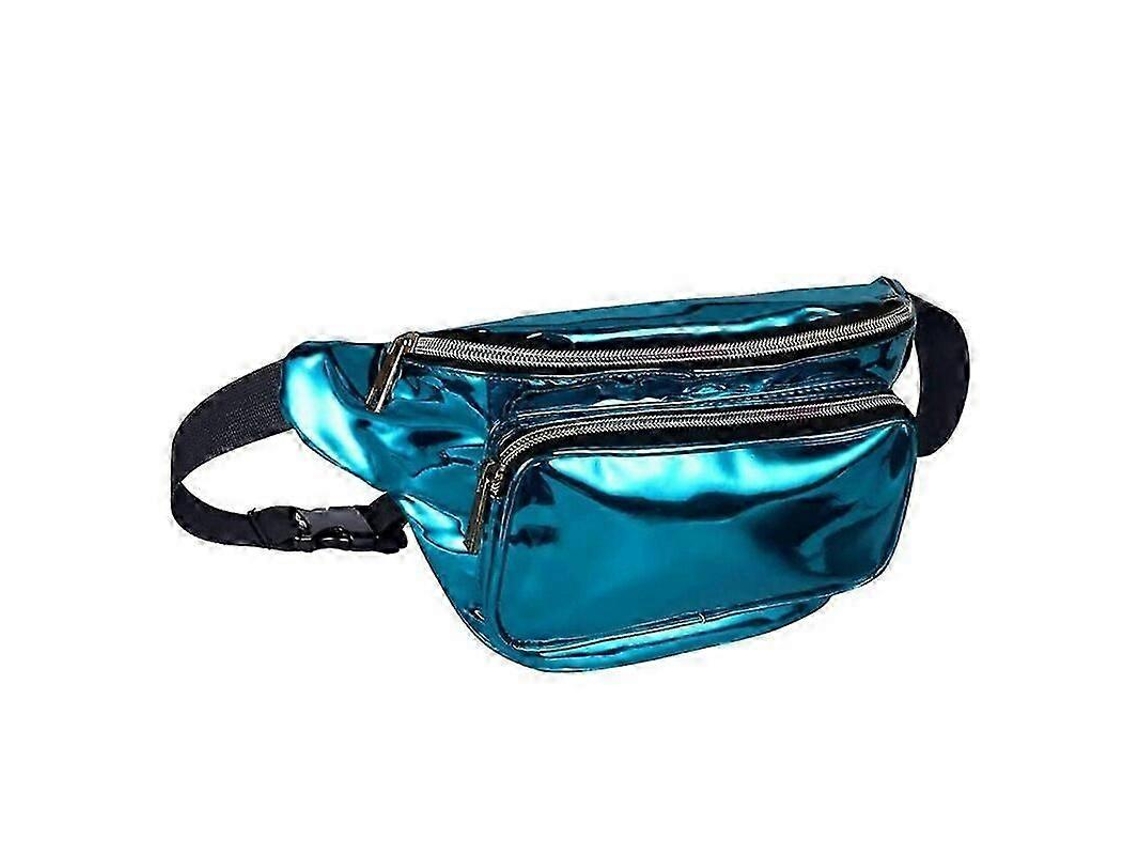 Pochete feminina holográfica ajustável em PVC da Geestock Fashion, ideal para viagens, festas, caminhadas, corridas e compras. Pochete Slowmoose.