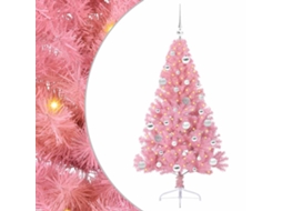 Conjunto 1 Decoração De Árvore De Natal Vidaxl Rosa Pvc (150 Cm)
