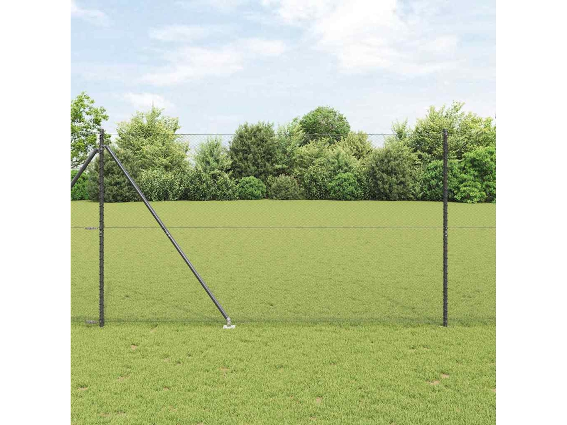 Vidaxl Cerca Hexagonal Com Poste 50 X 1,6 M Aço Revestido De Pvc Malha