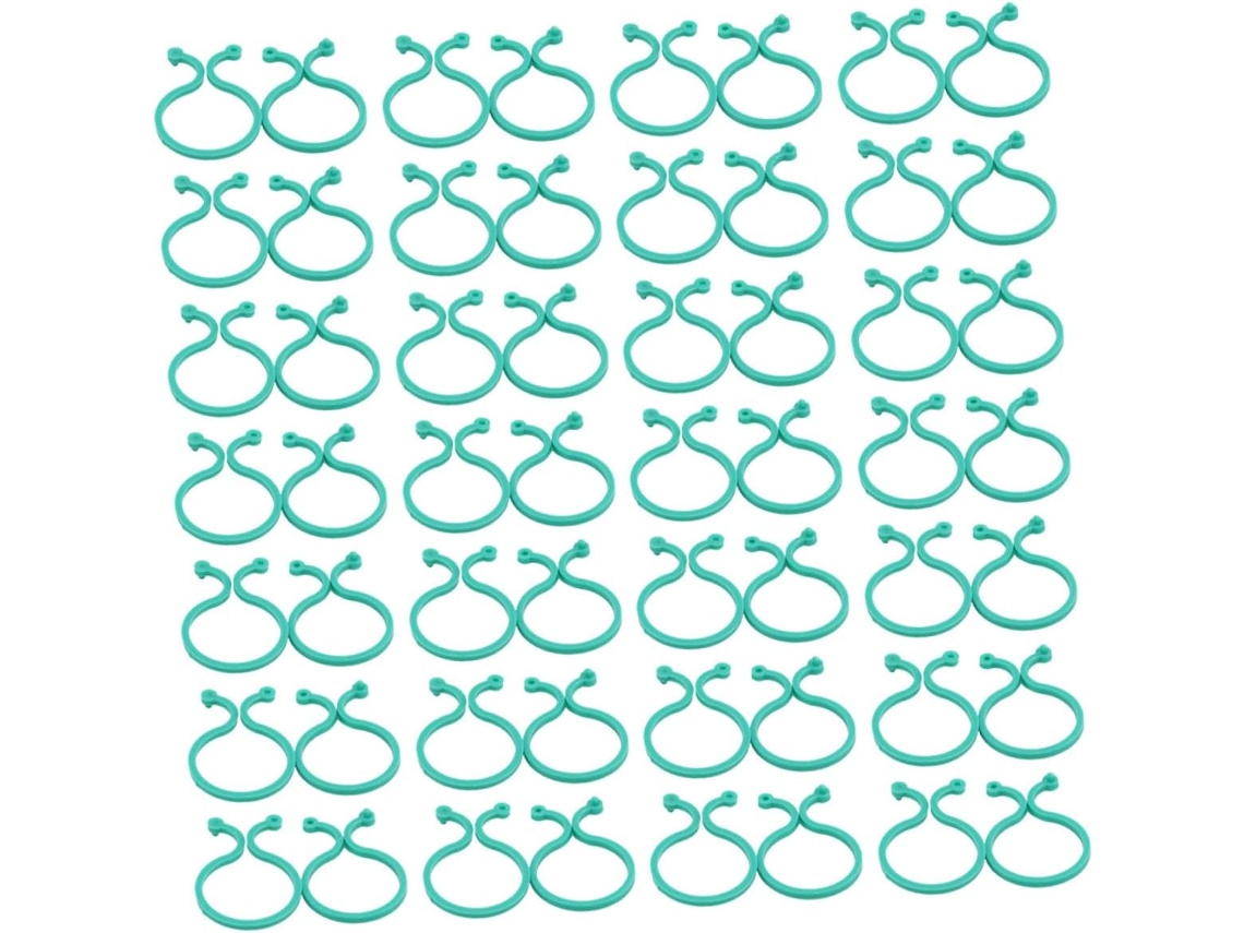 Conjunto De 100 Clipes De Plástico Verde Para Plantas, Ideais Para Jardinagem | Suportes